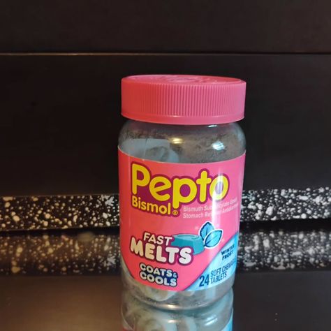 I received this product free in exchange for my honest opinion. Pepto Bismol fast melts is very effective and convenient. It coats your stomach to provide fast relief from heartburn and indigestion. They're soft and chewable. Pepto Bismol, Winter Frost, Quick Saves