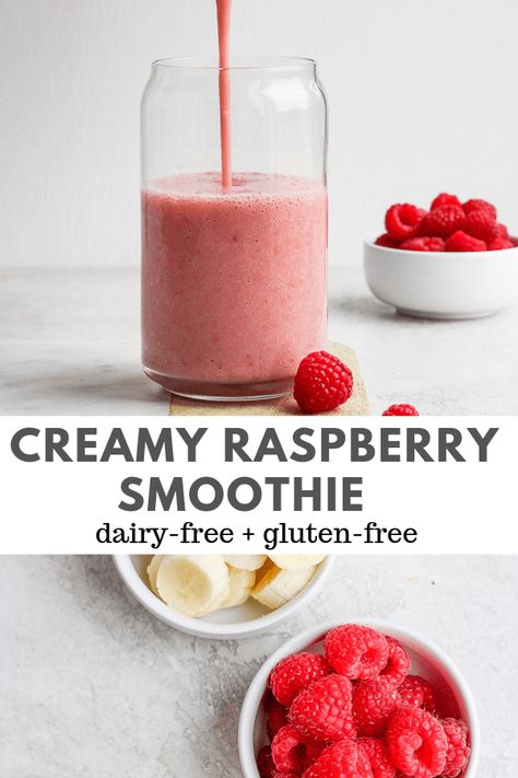 Raspberry Smoothie Recipe, Raspberry Smoothie Recipes Healthy, Raspberry Juice Recipe, Smoothie Recipes Raspberry, Smoothies With Raspberries, Raspberry Smoothie Healthy, Ww Smoothies, Banana Raspberry Smoothie, Banana And Raspberry Smoothie