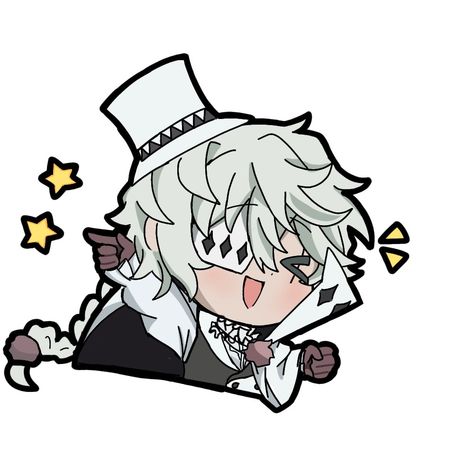 Bsd X Genshin, Bsd Stickers, Genshin Stickers, Nikolai Gogol, Bungou Stray Dogs Characters, Dog Icon, Homeless Dogs, Chibi Characters, Bongou Stray Dogs