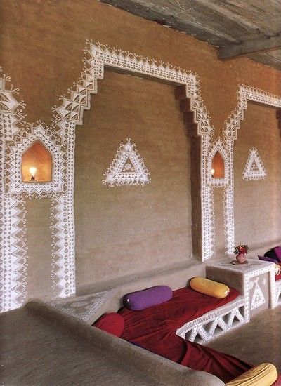 Beautiful home decorations around the world / Indian Mud Huts Wall Art Bedroom, Art Bedroom, The Moon, Moon, Bedroom, Wall Art, Wall, White, Art