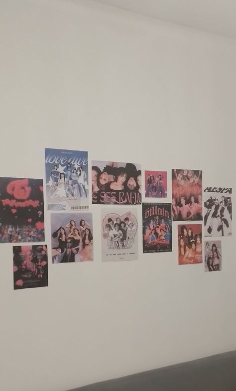 Kpop Poster Wall Ideas, Poster Wall Ideas, Kpop Wall, Ideas Room, Kpop Posters, Wall Ideas, Poster Wall, Room Ideas, Wall