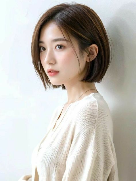 Asian Hair Bob, Ulzzang Short Hair, No Bangs, Short Hair Tomboy, Popular Short Hairstyles, Korean Short Hair, Hair Inspiration Short, Bob Hairstyles For Fine Hair, Short Hair Tutorial