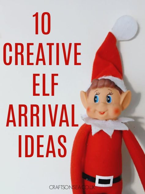 The Elf Arrival Ideas, Elf Shelf Arrival Ideas, Elf On The Shelf Ideas For Late Arrival, Ways To Welcome Elf On The Shelf Back, Welcome Elf Ideas, Welcoming Back Elf On The Shelf Ideas, 1st Time Elf On The Shelf Arrival, Elf On The Shelf Welcome Ideas, Welcome Back Elf Ideas