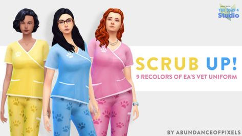 S4cc Clothing, Fem Clothing, Sims4 Clothing, Vet Scrubs, Sims 4 Cas Mods, Sims Clothes, Sims 4 Studio, Sims 4 Mm Cc, Sims 4 Cc Folder