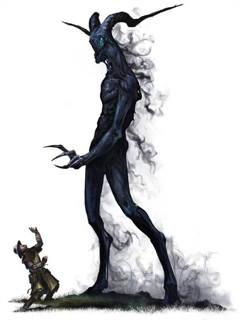 The nightwalker is a high CR creature that serves to destroy all life. Learn all about this undead abomination from Mordenkainen's Tome of Foes in today's D&D Monster Monday! Orthax Demon, Monster Images, 천사와 악마, Black Demon, Monsters Art, Monster Anime, Creature Fantasy, Night Walkers, Dark Creatures