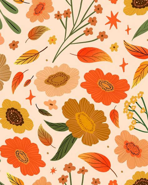 The leaves/florals from yesterdays post were practically demanding to be made into a pattern 🍂 working on some new fall patterns so I can share them with you to use as phone backgrounds stay tuned!!! . . . #surfacepattern #patterndesign #artistsoninstagram #illustrationartists #fallleaves #autumnvibes #pattern #fallillustration #autumnart Fall Florals, Autumn Illustration, Fall Patterns, Autumn Art, Illustration Artists, A Pattern, Phone Backgrounds, Surface Pattern, Fall Vibes