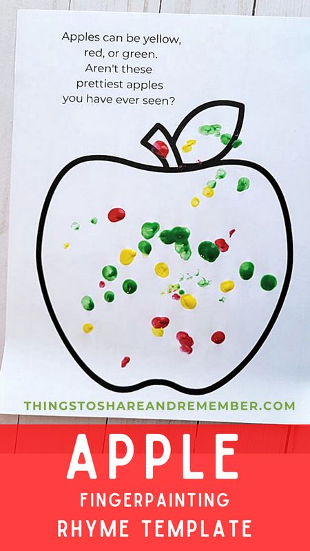 Apple Fizzy Art, Apple Prints Preschool, Apple Tree Arts And Crafts For Toddlers, Preschool Apple Songs, Apple Thumbprint Craft, Apple Core Crafts Preschool, Apple Songs For Toddlers, Apple Tearing Craft, Apple Fingerprint Craft