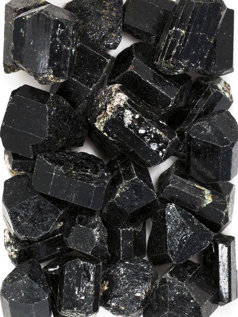 Black Tourmaline - Rub black tourmaline for luck and happiness. This is a powerful stone and a very lucky stone. When the tourmaline is rubbed it becomes charged with magnetic electricity and the luck intensifies. Black Onyx Aesthetic, Black Crystals Aesthetic, Black Tourmaline Aesthetic, Tourmaline Aesthetic, Crystal Encyclopedia, Black Gemstones, Black Rocks, Black Energy, Black Tourmaline Stone