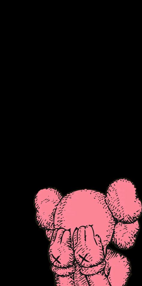 Pink And Black Kaws Widgets, Pretty Wallpaper Iphone Lock Screen, Pink Kaws Wallpaper, Bape Wallpaper, Ipad Lock Screen, Bape Wallpaper Iphone, Kaws Iphone Wallpaper, Ipad Design, Hood Wallpapers