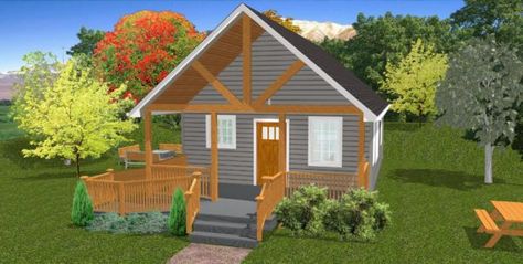 The Oasis: 600 Sq. Ft. Handicap-Accessible Home Plans 600 Sq Ft House Plans, 600 Sq Ft House, Accessible House Plans, House Plans With Loft, Accessible House, House Plan With Loft, Wheelchair Friendly, Tiny House Listings, Tiny House Floor Plans