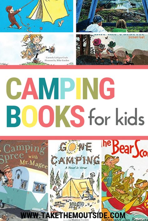 Check out these fun and entertaining camping books for kids. They're great for toddlers, preschoolers, and early elementary aged children... and adults will enjoy them too! #campingbooks #kidsbooks Camping Books For Kids, Camping Literacy Activities, Books About Summer, Camp Classroom, Summer School Themes, Preschool Camping, Camping Preschool, Camping Theme Preschool, Camp Read