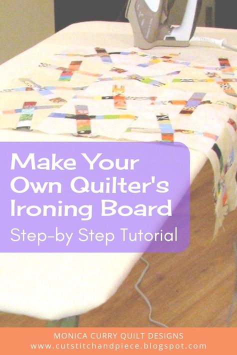 Diy Quilting Ironing Board, Quilters Ironing Board, Wide Ironing Board, Diy Ironing Board, Quilt Sewing Room, Quilt Board, Quilt Room, Sewing Room Storage, Quilting 101