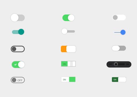 In this wonderful resource you'll find a collection of 30 different and unique professional toggle or switch buttons, created using checkbox and executed i - posted under Coding tagged with: Buttons, Checkbox, Code, CSS, CSS3, HTML, HTML5, Resource, SCSS, Snippets, Switch, Toggle, Transition, Web Design, Web Development by Fribly Editorial Ui Buttons, Ui Ux 디자인, Gui Design, Toggle Button, Design Presentation, Mobile Ui Design, Application Design, Ui Design Inspiration, Web Layout Design