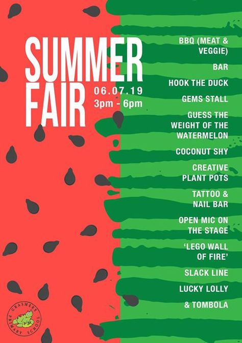 Fruit Festival Poster, School Carnival Flyer, State Fair Poster Designs, Funfair Flyer Design, Bbq Event Poster, Veggie Bars, Lego Wall, Summer Fair, Festival Logo