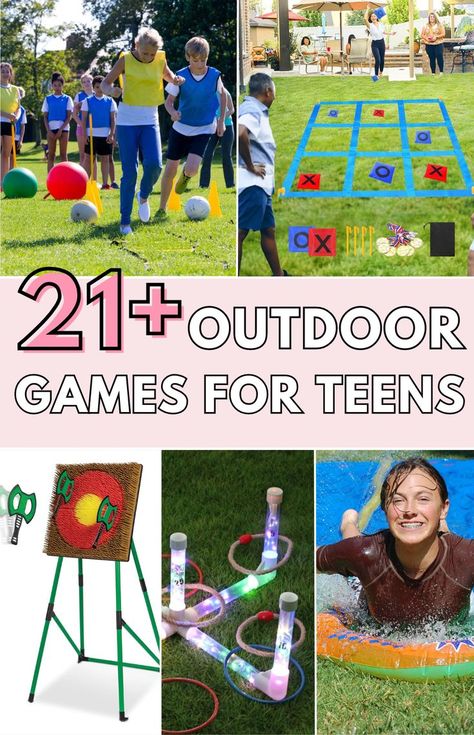 Looking for fun outdoor activities for teens? These outdoor teenage activities are perfect for middle schoolers and high schoolers. Check out fun games outside to play at a party, with exciting games for teenagers that keep the energy up. Enjoy outdoor games for teenagers and fun teen party games for any outdoor event! Kids Outdoor Party Activities, Outdoor Games For Middle Schoolers, Teenage Activities Ideas, Outdoor Activities For Middle Schoolers, Park Activities For Adults, Outside Games For Teens, Outdoor Teen Games, Party Games Outside, Outdoor Activities For Teens