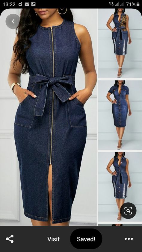 Jeans Gown Outfit, Jean Gown Styles For Ladies, Denim Gown Jean Dresses, Jeans Gown Styles For Women, Jean Gown Styles, Jeans Gown, Jean Skirt Fashion, Flared Denim Skirt, Classy Gowns