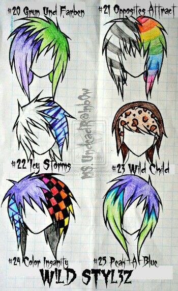 Goth Sketches, Hairstyles Goth, Emo And Scene, Scene Hairstyles, Scene Emo Art, Scene Kid Art, 2000s Scene, Hairstyles Drawing, Emo Scene Hair