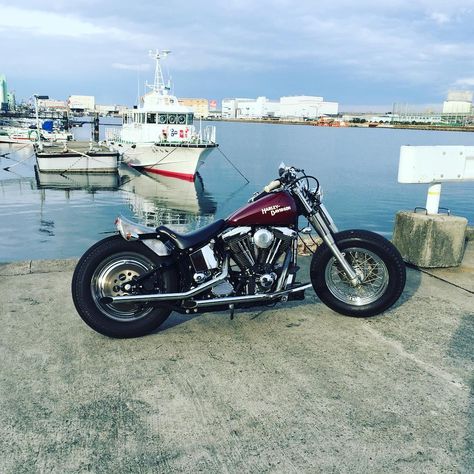 @tako0091 on Instagram: “#evo1340 #flstc #bobbers #bobber #chopper #evolution #softailbobber #softail #harleydavidson #HERITAGE セルモーター交換終了！” Heritage Softail Bobber, Softail Chopper, Evo Chopper, Evo Softail Chopper, Harley Scrambler, Rebels Chopper, Softail Heritage Classic, Harley Evo, Sportster Chopper Swingarm