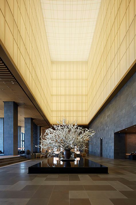 Aman Tokyo – I Am Architect Aman Tokyo, Kerry Hill Architects, Kerry Hill, Atrium Design, Japanese Hotel, Lobby Interior, Hotel Interior Design, Lobby Design, Home Luxury