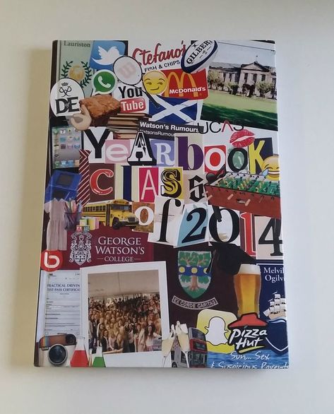 Scrapbook Ideas Magazine, 2022 Yearbook Themes, Journal Of Memories, Collage Yearbook Ideas, Yearbook Cover Ideas 2023, Yearbook Themes Scrapbook, Cute Yearbook Covers, 2023 Yearbook Themes, Scrapbook Themed Yearbook