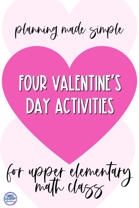 As Valentine’s Day approaches, you might be looking build a love for math with some fun and festive math activities to do with your students. If so, you’re in luck! I’ve compiled a list of 5 Valentine’s Day-themed math activities that your 3rd and 4th grade students are sure to love. From Valentine’s messages to Valentine’s games, these activities are both educational and fun. Lesson Plans 3rd Grade, Upper Elementary Math, Math Tasks, Math Task Cards, Multiplication Facts, Valentines Day Activities, Bar Graphs, Math Practices, 4th Grade Math