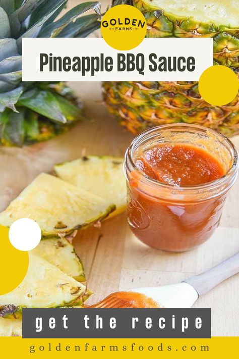 Planning for a barbeque party? Add this easy-peasy pineapple sauce recipe to your list. Pineapple Bbq Sauce Recipe, Pineapple Bbq Sauce, Barbecue Sauce Recipe, Homemade Bbq Sauce Recipe, Homemade Sauce Recipes, Barbecue Sauce Recipes, Hot Sauce Recipes, Pineapple Recipes, Condiment Recipes