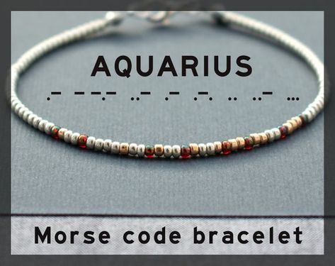 Aquarius bracelet Morse code bracelet Zodiac bracelet Aquarius jewelry Aquarius gift Astrology bracelet with secret code Horoscope bracelet #aquariusbracelet #morsecodebracelet #zodiacbracelet #aquariusjewelry #aquariusgift #silvermorsecode #zodiacsignbracelet #birthdaybracelet #minimalistbracelet #astrologybracelet #secretcodebracelet #horoscopebracelet #morsecodejewelry Morse Bracelet, Horoscope Bracelet, Aquarius Bracelet, Sagittarius Jewelry, Numerology Tarot, Morse Code Gifts, Bracelet Morse Code, Aquarius Jewelry, Sagittarius Gifts