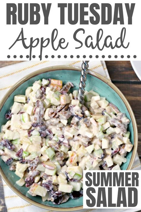 Potato And Apple Salad, Potato Apple Salad, Apple Salad Recipe, Ruby Tuesday Recipes, Fruit Salad With Pudding, Dressing For Fruit Salad, Apple Salad Recipes, Pecan Salad, Grape Salad