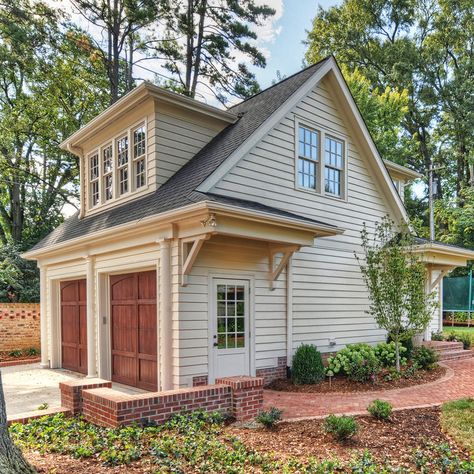 Detached Garage & Apartment - Traditional - Garage - Charlotte - by Houghland Architecture, Inc. | Houzz Loft With Garage, Garage Additions, Detached Garage Designs, Garage Plans With Loft, Garage Designs, Plan Garage, Garage Apartment Plan, Garage To Living Space, Carriage House Garage