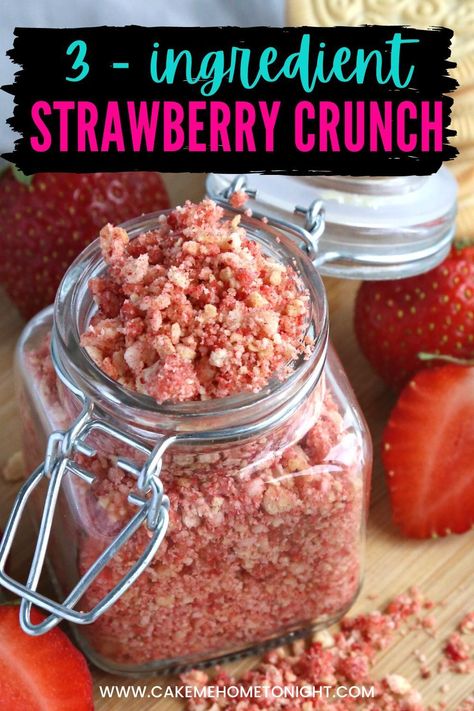 Crumble Topping For Ice Cream, Strawberry Crunch Apple Slices Recipe, Strawberry Crunch Topping Recipe Jello, Frozen Strawberry Crunch Cake, Strawberry Crunch Desserts, Strawberry Crunch Crumble Recipe, Strawberry Crumble Topping, Strawberry Crunch Topping Recipe, Strawberry Crunch Recipe