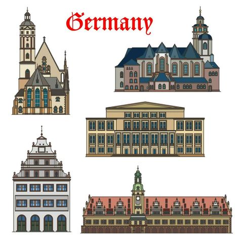 German architecture buildings, Leipzig landmarks German Culture, German Architecture, Game Board, Architecture Building, Board Games, Monument, Cricut, Clip Art, Architecture