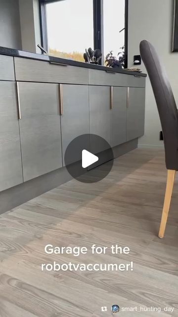 Vacuum Robot Storage, Robot Vacuum Cabinet, Where To Place Robot Vacuum, Smart Kitchen Ideas, Kitchen Robot, Best Robot Vacuum And Mop, Vacuum Cleaner Storage, Samsung Robot Vacuum, Roomba Vacuum