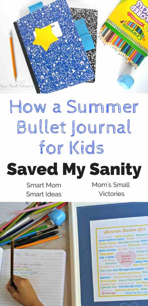 Bullet Journal For Kids, Summer Bullet Journal, Summer Fun Ideas, Summer Journal, Journal For Kids, Summer Schedule, Summer Fun For Kids, Summer Learning, Kids Journal