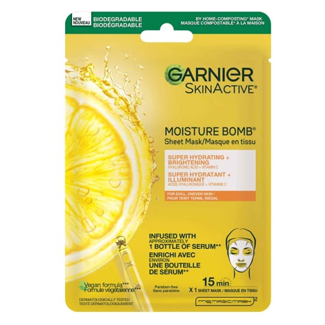 Face Masks Sheet, Garnier Face Mask, Vitamin C Face Mask, Vegan Face Mask, Vitamin C Mask, Garnier Skinactive, Hydrating Skin Care, Brightening Face Mask, Makeup Wallpapers