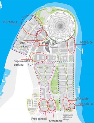 Quintain plans for Greenwich Peninsula Cape Peninsula University Of Technology, Knight Dragon, Peninsula Paris, Greenwich Peninsula, Leelanau Peninsula, Dingle Peninsula, Urban Design Graphics, Urban Design Architecture, Design Graphics