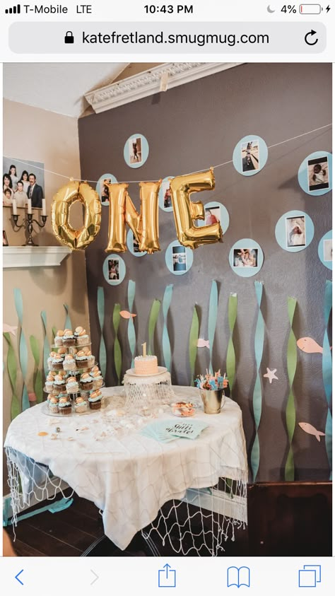 1st Birthday Under The Sea Theme, Sea Animals Theme Birthday Party, Oneder The Sea First Birthday, First Birthday Under The Sea, Ocean Themed 1st Birthday Party, Under The Sea Birthday Boy, One Der The Sea First Birthday Boy, One See The Sea Birthday, Ocean Themed First Birthday Boy