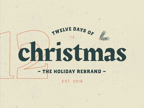 12 Days of Christmas Logo by Lauren Murphree Christmas Fonts Alphabet, Best Canva Fonts, Holiday Logo, Christmas Logo, Christmas Promo, Christmas Fonts Free, Christian Graphic Design, Christian Graphics, Christmas Graphic Design