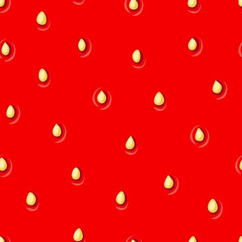 Strawberry Seed, Strawberry Seamless Pattern, Red Pattern, Seamless Background, Red Wallpaper, Vector Art, Seeds, Vector Free, Vector Illustration