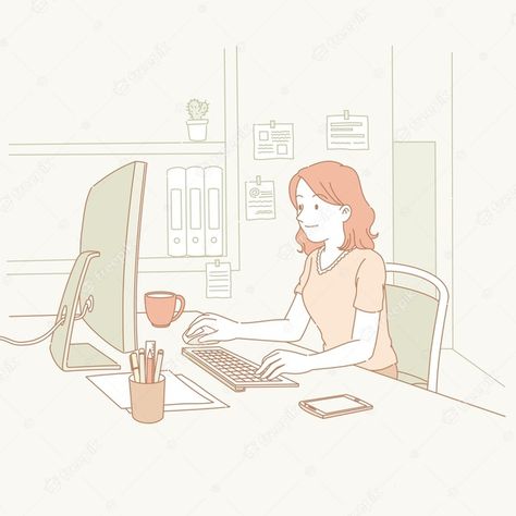 Homework Illustration, Desk Reference, Storyboard Examples, Storyboard Drawing, Storyboard Ideas, Computer Drawing, Computer Vector, Minimal Drawings, Storyboard Illustration