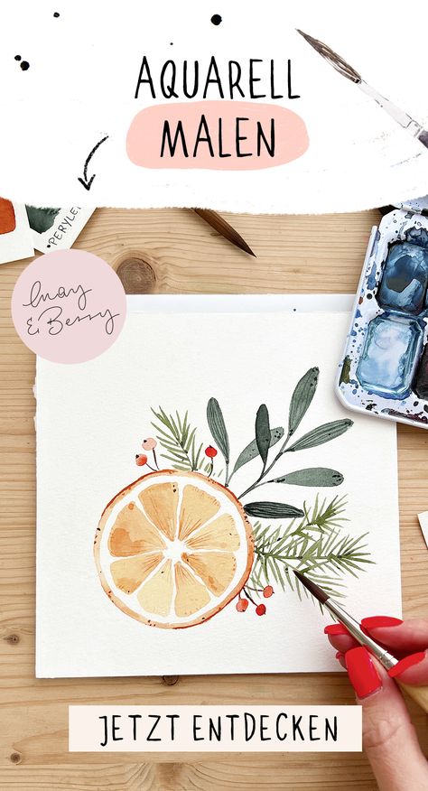 Lerne mit uns dieses wunderschöne Weihnachten Aquarell Motiv zu malen, dass du wunderbar für deine DIY Karten verwenden kannst. Klicke jetzt auf den Link und gelange zu unserer 0€ Videoanleitung. Christmas Water Coloring Ideas, Christmas Card Aquarell, Diy Christmas Cards Watercolor, Christmas Cards Aquarel, Water Colour Ideas, Water Coloring Painting Ideas, Watercolor Notes, Aquarell Christmas, Christmas Aquarell