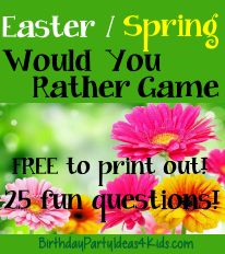 Spring Would You Rather Game | 25 Free questions Easter Would You Rather Questions, Spring Party Games, Funny Would You Rather, Riddle Games, Would You Rather Game, Teenage Parties, Game Questions, Rather Questions, Spring Games