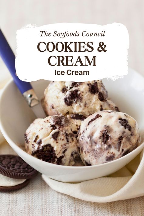 Enjoy bright, summery days with delicious homemade cookies and cream ice cream! With only 7 ingredients and 4 simple steps, you can indulge in homemade soy-based ice cream.😋🍨  🌟Making your own plant-based ice cream has never been easier! Silken tofu is soft and creamy, which creates the perfect texture for this recipe.    #CookiesNCream #SummerDesserts #KidFriendly #SoyMilk #Tofu #SilkenTofu #Homemade #HomemadeIceCream #Delicious #Refreshing #Oreos #Summer #EasyRecipes #SimpleRecipes Tofu Ice Cream Recipe, Silken Tofu Ice Cream, Delicious Cookies Homemade, Cooking Light Magazine, Dairy Free Ice Cream, Cookies N Cream Cookies, Cooking Light, Homemade Cookies, Homemade Ice Cream