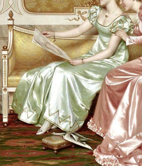 Vittorio Reggianini, Regency Aesthetic, Regency Era Fashion, Dress Painting, Regency Dress, Regency Fashion, Historical Painting, Regency Era, Victorian Art