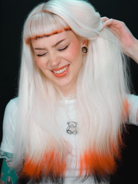 🖤 🧡 LOOKIN' FOXY! @evelina.forsell used Sunset Orange and Transylvania to create the perfect "Fox Hair" color and uhhhh YEAH... We are overly obsessed #afsunsetorange #aftransylvania #foxhair #trend #hairdye #hairinspo Fox Hair Color, Anna Hair, Fox Hair, Arctic Fox Hair Color, Sunset Orange, Hair Trend, Arctic Fox, Hair Trends, Dyed Hair