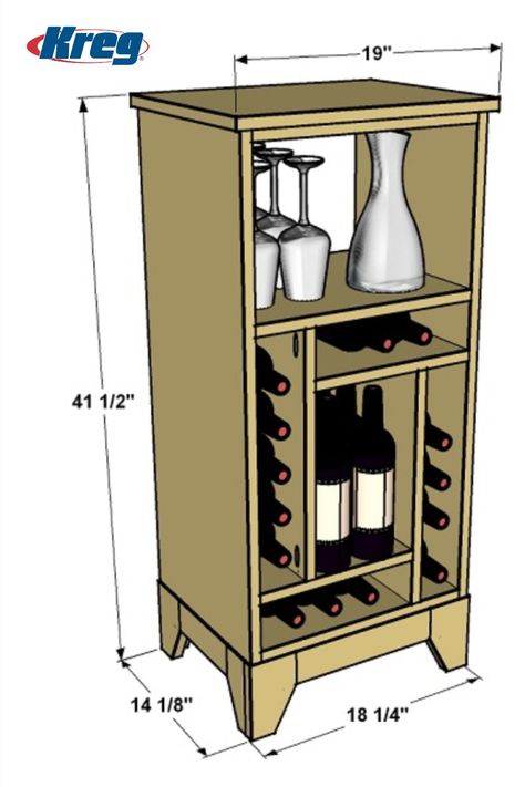 Diy Wine Rack Projects, Wine Rack Plans, Wine Furniture, Cabinet Build, Wood Working Projects, Project Plan, Wine Rack Cabinet, Cabinet Wood, Wooden Wine Rack