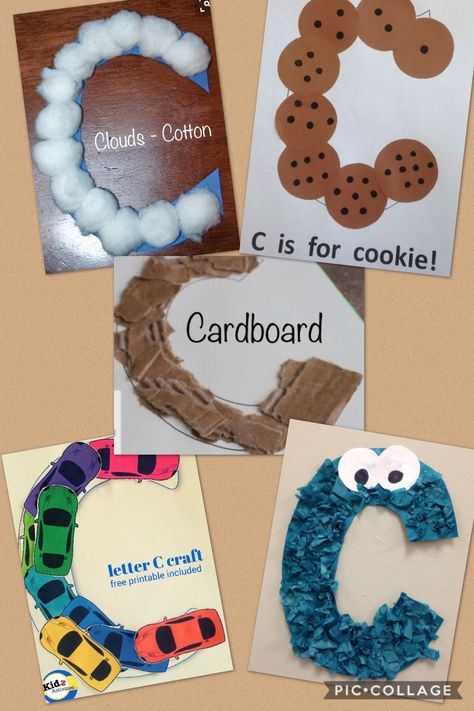 Craft For Letter C Preschool, Alphabet Letter Activities Preschool, Letter C Ideas For Preschool, C Letter Activities, Letter C Sensory Activities, C Activity For Preschool, C Letter Activity, C Craft Preschool, Letter C Craft Preschool