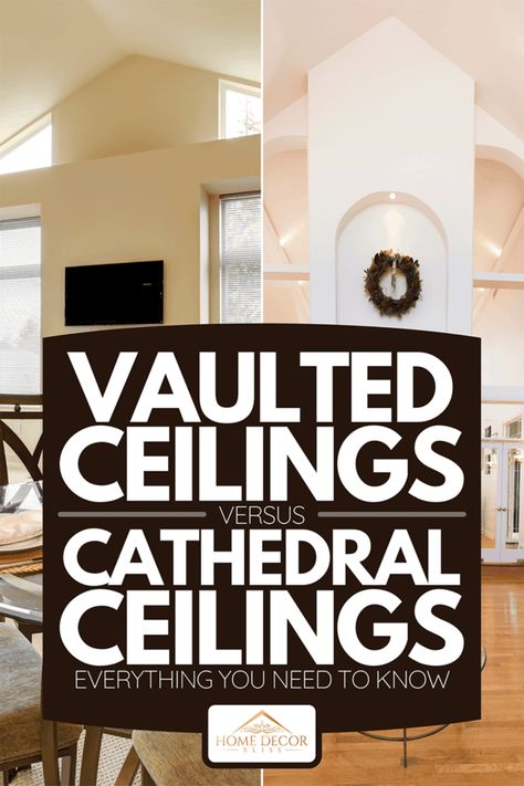 Vaulted Ceilings Vs Cathedral Ceilings - Everything You Need To Know Chandelier With Fan, Vaulted Ceiling Beams, Great Room Addition, Cathedral Ceiling Living Room, Vaulted Ceiling Ideas, Vaulted Ceiling Lighting, Rectangle Living Room, Barrel Vault Ceiling, Vaulted Ceiling Living Room