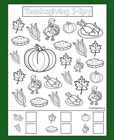 Thanksgiving Ispy Printable, Thanksgiving Pre K Worksheets, I Spy Thanksgiving Printable Free, Thanksgiving I Spy Free Printable, Thanksgiving Ispy, Thanksgiving Printables Free Kids, Thanksgiving Daycare, I Spy Thanksgiving, November Worksheets