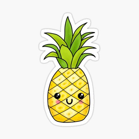 Salmon Background, Fruit Tattoo, Pineapple Sticker, 2d Design, Cute Stickers, Top Artists, Sticker Design, Sell Your Art, Pineapple