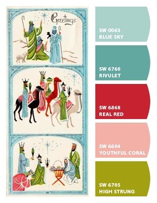 ColorSnap by Sherwin-Williams – ColorSnap by Pamela C. Christmas Color Pallete 2022, Retro Christmas Colors Palette, Vintage Christmas Color Pallet, Whoville Color Palette, Vintage Christmas Colors Palette, Colorful Christmas Palette, Unique Christmas Color Palette, Coloring Pallets Inspiration, Fun Christmas Color Palette